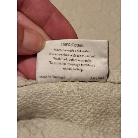 1891‎ SFERRA Gray Matlesse Textured Portugal Cotton King Pillow Shams